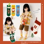 MarJunSep 12 Pairs Kids Christmas Socks Boys Girls Children Toddlers Funny Colorful Cute Cotton Holiday Socks Gifts (Christmas A, 3-5 Years)