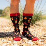 Lavley Funny Socks For Men - Novelty Gifts For Sports Fans, Golfing, Pickleball, Weight Lifting, Racing and More (US, Alpha, One Size, Regular, Regular, Hot Stuff)