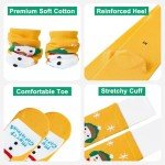 MarJunSep 12 Pairs Kids Christmas Socks Boys Girls Children Toddlers Funny Colorful Cute Cotton Holiday Socks Gifts (Christmas A, 3-5 Years)