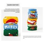 MarJunSep 12 Pairs Kids Christmas Socks Boys Girls Children Toddlers Funny Colorful Cute Cotton Holiday Socks Gifts (Christmas A, 3-5 Years)