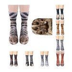 NDLBS White Elephant Gifts for Adults, Funny Gag Gifts Animal Paw Socks Christmas Stocking Stuffers for Adult Women Men Teens