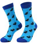 Aueyan Easter Basket Stuffers for Teens Adults Men,Mens Easter Socks Teen Boy Easter Gifts for Husband Dad Funny Bunny Socks Blue Rabbit Print Costume Accessories Men's Crew Socks Size 10-13 13-15