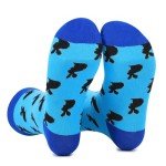 Aueyan Easter Basket Stuffers for Teens Adults Men,Mens Easter Socks Teen Boy Easter Gifts for Husband Dad Funny Bunny Socks Blue Rabbit Print Costume Accessories Men's Crew Socks Size 10-13 13-15