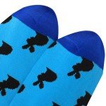 Aueyan Easter Basket Stuffers for Teens Adults Men,Mens Easter Socks Teen Boy Easter Gifts for Husband Dad Funny Bunny Socks Blue Rabbit Print Costume Accessories Men's Crew Socks Size 10-13 13-15
