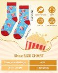 Leumoi 8 Pairs Novelty Food Socks Boys Kids Crazy Crew Socks for 4-7 Years Boys Girls Snack Food Theme for Child Gift
