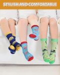 Leumoi 8 Pairs Novelty Food Socks Boys Kids Crazy Crew Socks for 4-7 Years Boys Girls Snack Food Theme for Child Gift