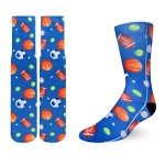 Mens Funny Crazy Socks Unisex Cool Funky 3D Printed Patterned Socks Funny Crazy Ball Themed Boys Novelty Athletic Tube Sock Gifts