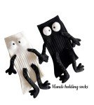 Crazy Silly Funny Novelty Socks Gifts for Kids Toddler Boys Girls Magnetic Holding Hands Tube Cotton Socks 3-14 Years (US, Alpha, One Size, Purple 1 Pair)