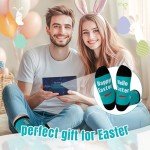 Nucinzua Easter Socks Men,Easter Basket Stuffers For Teens,Boys,Women,Easter Gifts For Men,Novelty Funny Easter Socks For Boys Girls