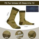 Fathers Day Socks Gifts for Men,Fathers Day Dad Gifts From Daughter,Birthday Gifts for Men,Dad Gifts,I'd Rather Be Hunting Socks,Funny Gifts for Him,Grandpa