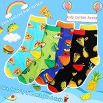 Jeasona Kids Socks Food Gifts for Kids Cute Funny Food Socks 5 Pairs