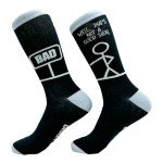 Crazy Dog T-Shirts Mens Well that’s not a good sign Funny Socks Bad Sign Joke Hilarious Sock Sarcastic Stick Figure Dad Joke Footwear