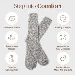 Unboxme Premium Fluffy Cloud Socks - Ultra-Soft, Warm Fuzzy Comfort - Luxury Cozy Socks for Men, 1 Pair Heather Charcoal
