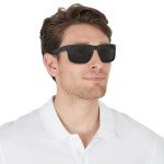Oakley Men's OO9102 Holbrook Square Sunglasses, Matte Black Tonal Icon/Grey, 57 mm