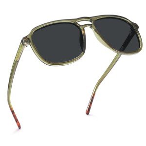 PRIVEL XXL Size Extra Large 160MM Polarized Double Bridge Retro Aviator Sunglasses Big Wide Heads Men UV400 Protection Glasses (PMX013P-2)