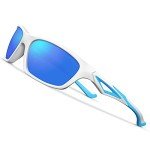 DEAFRAIN Kids Sunglasses for Polarized Boys Girls Child Toddler Baseball Sport Rubber Sun Glasses Age 3-7