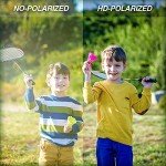 DEAFRAIN Kids Sunglasses for Polarized Boys Girls Child Toddler Baseball Sport Rubber Sun Glasses Age 3-7