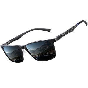BIRCEN Mens Sunglasses Polarized UV Protection: Classic Shades for Men Driving Fishing with Al-Mg Metal Frame