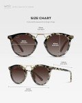 WearMe Pro - Women's Polarized, Round Retro, Double-Bridge Vintage Sunglasses