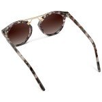 WearMe Pro - Women's Polarized, Round Retro, Double-Bridge Vintage Sunglasses