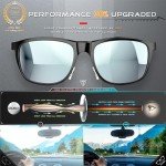 ATTCL Men's Retro Metal Frame Driving Polarized Sunglasses For Men/Women (Black-Silver, 8587)