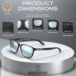 ATTCL Men's Retro Metal Frame Driving Polarized Sunglasses For Men/Women (Black-Silver, 8587)