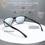 ATTCL Men's Retro Metal Frame Driving Polarized Sunglasses For Men/Women (Black-Silver, 8587)