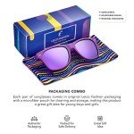 LEICO FASHION Kids Polarized Retro Sunglasses for Boys Girls Age 3-12 Shatterproof Rubberized Frame UV Protection Toddler Children Sun Glasses