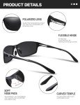 BIRCEN Polarized Mens Sunglasses: UV Protection Sports Shades for Men Women Sport Driving with Al-Mg Frame
