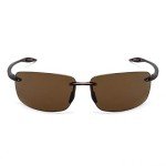 JULI Sports Polarized Sunglasses for Men Women Tr90 Rimless Frame for Running Fishing Golf Surf Driving(Brown)
