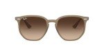 Ray-Ban RB4306 Hexagonal Sunglasses, Opal Beige/Brown Gradient, 54 mm