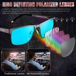 CARFIA Metal Mens Sunglasses Polarized UV400 Protection for Driving Fishing Hiking Golf Everyday Use