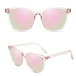 Myiaur Polarized Sunglasses for Women, Square Mirrored Trendy Shades with UV Protection Reduce Glare Sun Glasses