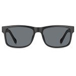 Fossil Men's FOS3061s Rectangular Sunglasses, Matte Black/Gray, 57 mm