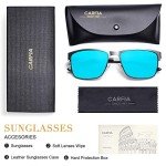 CARFIA Metal Mens Sunglasses Polarized UV400 Protection for Driving Fishing Hiking Golf Everyday Use