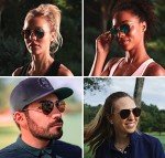 Tifosi Optics Shwae Aviator Sunglasses (Gold, Smoke Bright Blue)