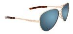 Tifosi Optics Shwae Aviator Sunglasses (Gold, Smoke Bright Blue)