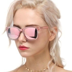 Myiaur Polarized Sunglasses for Women, Trendy Big Oversized Sun Glasses with Mirrored Lens UV400 Protection