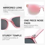 Myiaur Polarized Sunglasses for Women, Trendy Big Oversized Sun Glasses with Mirrored Lens UV400 Protection