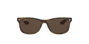 Ray-Ban Kids' RJ9052S New Wayfarer Square Sunglasses, Havana/Dark Brown, 48 mm