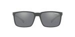 ARNETTE Unisex Sunglasses Matte Grey Frame, Grey Mirror Silver Lenses, 58MM