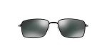 Oakley Men's OO4075 Square Wire Rectangular Sunglasses, Polished Black/Black Iridium, 60 mm