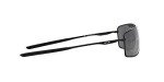 Oakley Men's OO4075 Square Wire Rectangular Sunglasses, Polished Black/Black Iridium, 60 mm