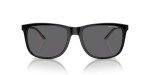 A|X ARMANI EXCHANGE Men's AX4070S Square Sunglasses, Black/Grey Polarized, 57 mm