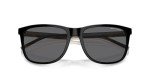 A|X ARMANI EXCHANGE Men's AX4070S Square Sunglasses, Black/Grey Polarized, 57 mm