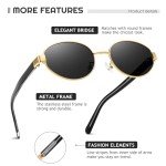 SUNGAIT Retro Polarized Sunglasses Womens Trendy Style Sun Glasses Oval Classic Shades Sunglasses UV400 Protection SGT8800JKHU