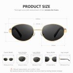SUNGAIT Retro Polarized Sunglasses Womens Trendy Style Sun Glasses Oval Classic Shades Sunglasses UV400 Protection SGT8800JKHU