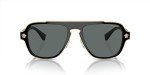 Versace Man Sunglasses Black Frame, Dark Grey Lenses, 56MM