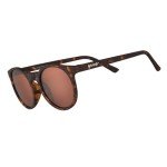 goodr Nine Dollar Pour Over Polarized Round Sunglasses for Men & Women, Small Sized (Circle G), Brown Translucent Frames with Brown Non-Reflective Lens, UV400 Protection, No Slip, No Bounce