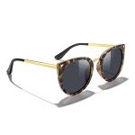 MERRY'S Girls Cat Eye Sunglasses for kids Children Polarized Sunglasses S7000 (Leopard Frame, 49)